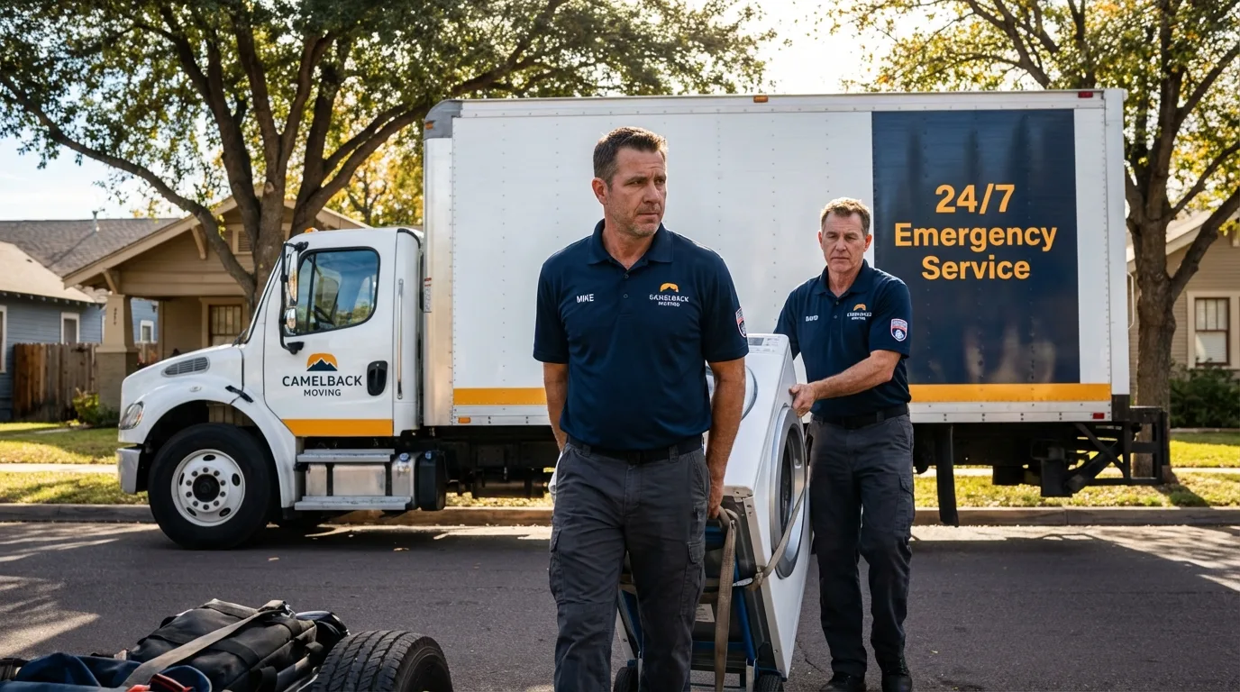 CamelBack Moving crew loading furniture in Safford, AZ